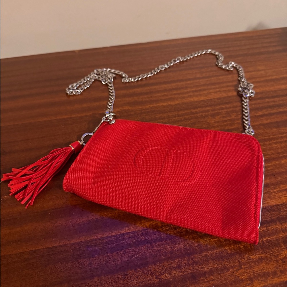Red Dior Beauty Bag Turned Handbag